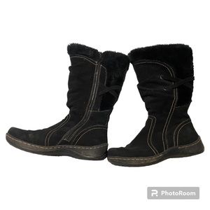 BareTraps Black Faux Fur Boots Women 9M